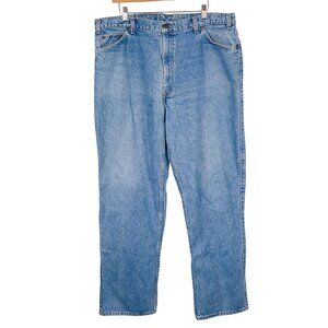 Levis Vintage Jeans Mens 42x32 Two Horse Straight Fit Light Wash Blue Denim USA